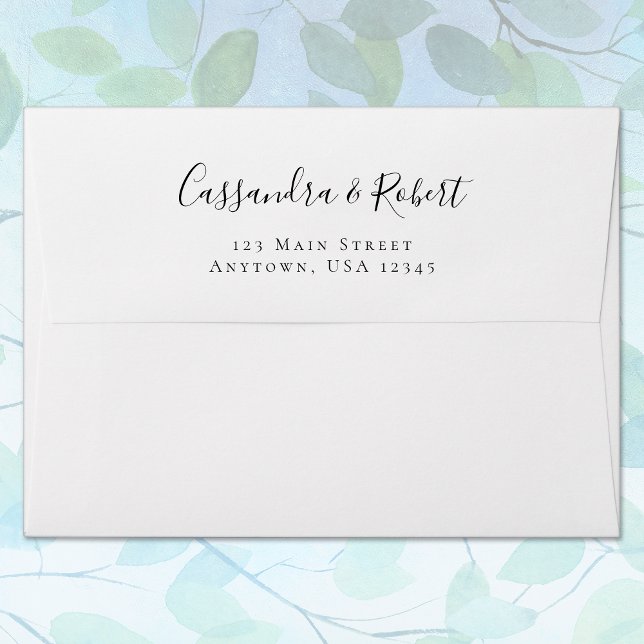 Enveloppe Adresse de retour mariage A7 5x7 (Créateur téléchargé)