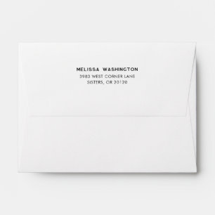 Enveloppe Adresse de retour minimaliste minimaliste moderne