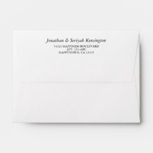 Enveloppe Adresse de retour minimaliste moderne