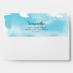 Enveloppe ADRESSE DE RETOUR PERSONNALISÉE AQUATIE design
