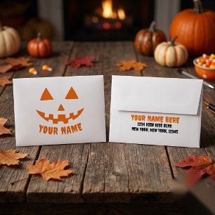 Enveloppe Adresse de retour personnalisée Halloween au dos
