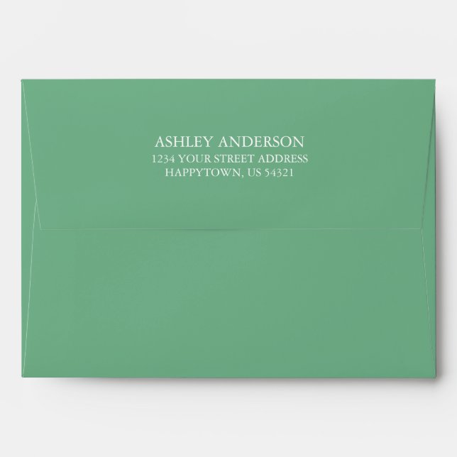 Enveloppe Adresse de retour personnalisée Light Green Invita (Dos (Haut rabat))