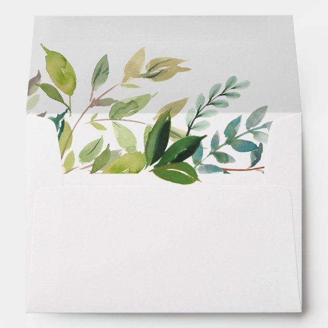 Enveloppe Adresse de retour personnalisée rayée par bouquet (Dos (Bas))