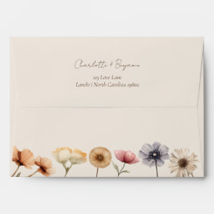 Enveloppe Adresse de Retour pour Baby Shower Floral Aquarell