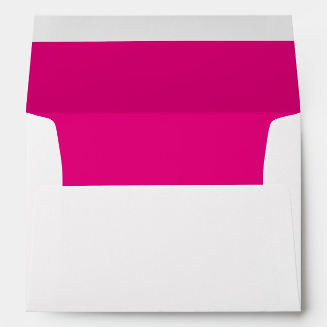 Enveloppe Adresse de retour rose simple (Dos (Bas))