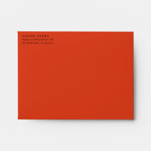 Enveloppe Adresse de retour Simple Classic Poppy Gauche alig