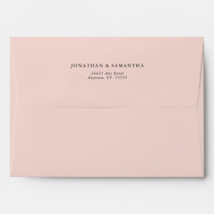 Enveloppe Adresse de retour simple de couleur blanche