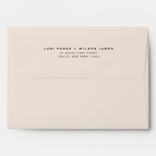 Enveloppe Adresse de retour simple et minimaliste pour os im
