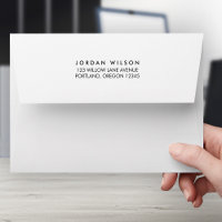 Adresse de Retour Simple Moderne