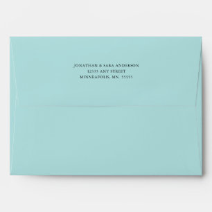 Enveloppe Adresse de retour Turquoise lumineuse 5x7 A7
