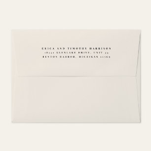 Enveloppe Adresse de Retour Typographie Moderne Iv