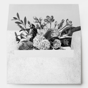Enveloppe Adresse de retour vintage florale chic