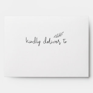 Enveloppe Adresse du Mariage des branches rustiques