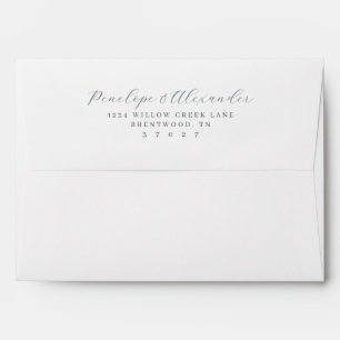 Enveloppe Adresse en cursive grise élégante