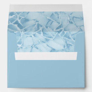 Enveloppe Adresse Mariage bleu Pearlish