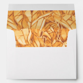 Enveloppe Adresse Mariage florale Faux Gold