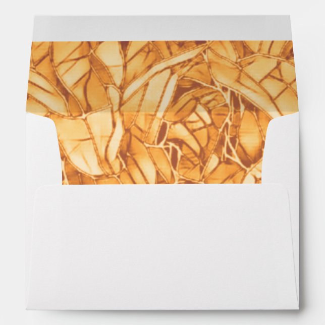 Enveloppe Adresse Mariage florale Faux Gold (Dos (Bas))