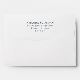 Enveloppe Adresse minimaliste noire élégante