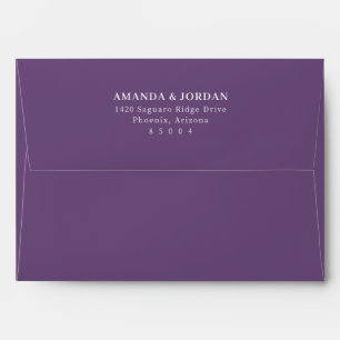 Enveloppe Adresse minimaliste violette élégante
