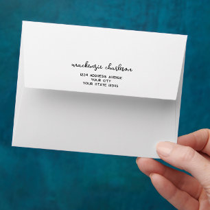 Enveloppe Adresse personnelle de script moderne personnalisé