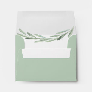 Enveloppe Adresse Pré-Imprimée par guirlande RSVP de branc