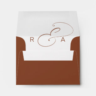 Enveloppe Adresse pré-imprimée simple du Mariage Monogramme 