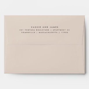 Enveloppe Adresse préalable rose poussiéreux Adresse de reto