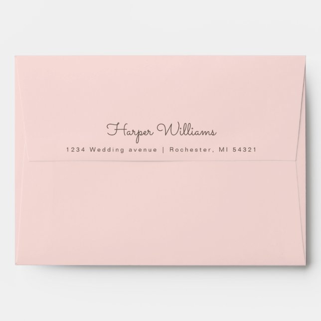 Enveloppe adresse rose (Dos (Haut rabat))