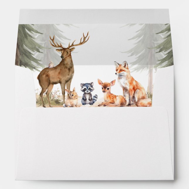 Enveloppe Adventure Begin Baby Shower Envelope (Dos (Bas))