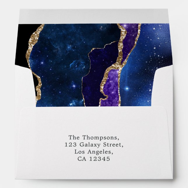 Enveloppe Agate de galaxie (Dos (Bas))