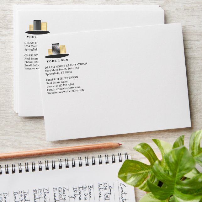 Enveloppe Agent immobilier ou immobilier (Stacked)