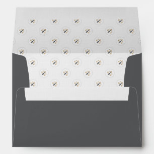 Enveloppe Agent notaire public mobile de signature gris or