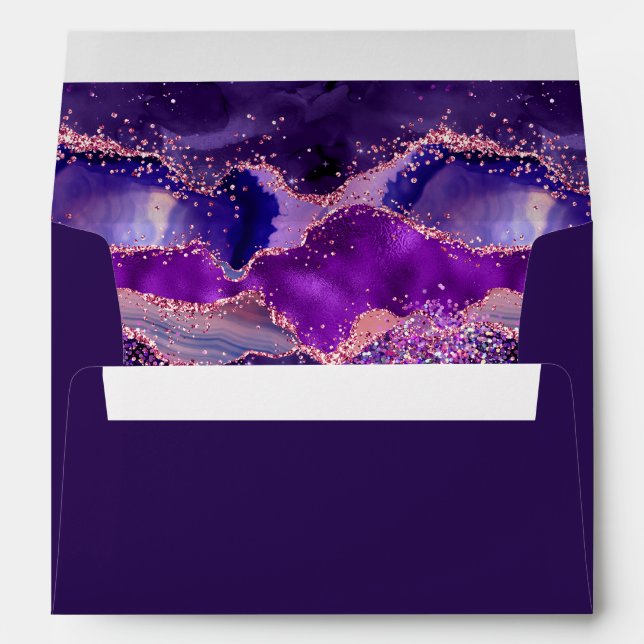 Enveloppe Agitation des séquences violettes foncées et roses (Dos (Bas))