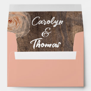 Enveloppe Agritourisme rustique Mariage de céréales rose