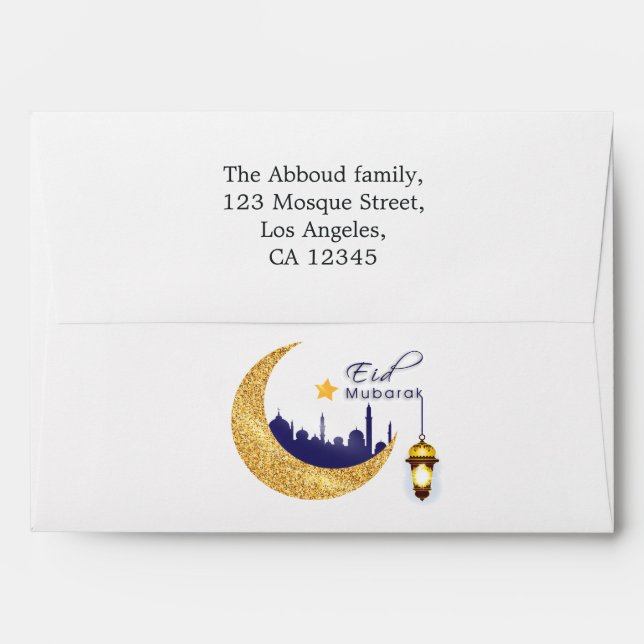 Enveloppe Aïd Moubarak (Dos (Haut rabat))