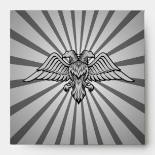Enveloppe Aigle gris à deux têtes