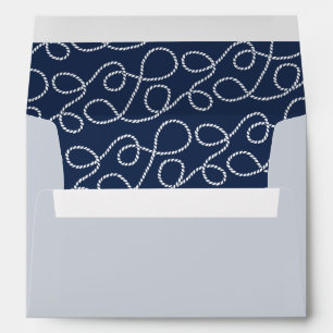 Enveloppe Aigu Motif de corde 5x7 Adresse de retour