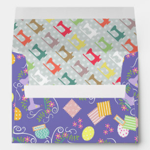 Enveloppe Aimer Coudre pourpre