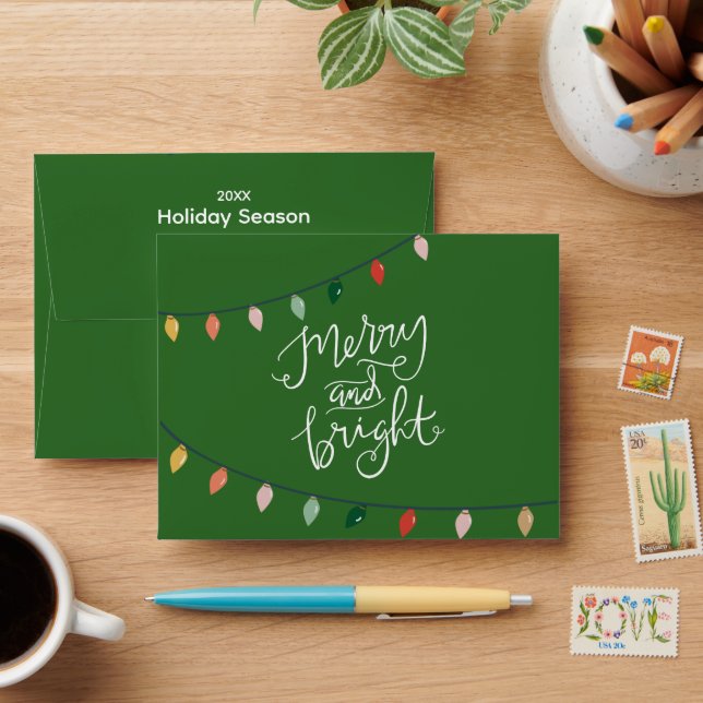 Enveloppe Ajouter le logo Green Merry et la carte cadeau Lig (Desk)
