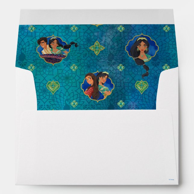 Enveloppe Aladdin | Bijoux Motif d'art de caractère (Dos (Bas))