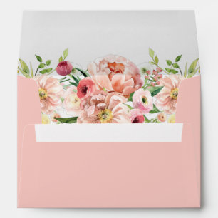 Enveloppe ALICE Blush rose printemps été Floral