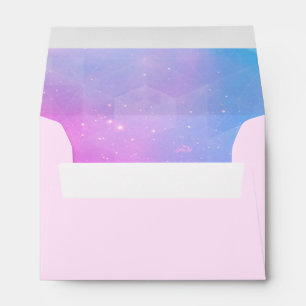 Enveloppe Alien UFO Anniversaire de enfant rose et bleu de G