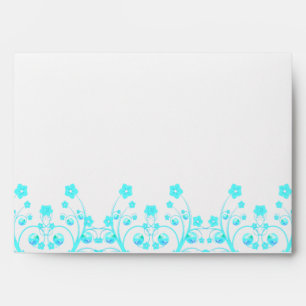 Enveloppe Allison Rachel 5x7 Bat mitzvah Mariage Blue Pearls