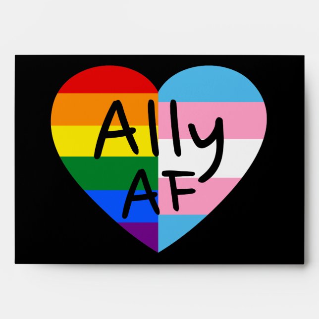Enveloppe Ally AF III - Drapeau LGBTQ Gay Trans Queer Pride (Devant)
