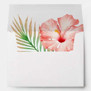 Enveloppe Aloha Tropical Aquarelle Floral