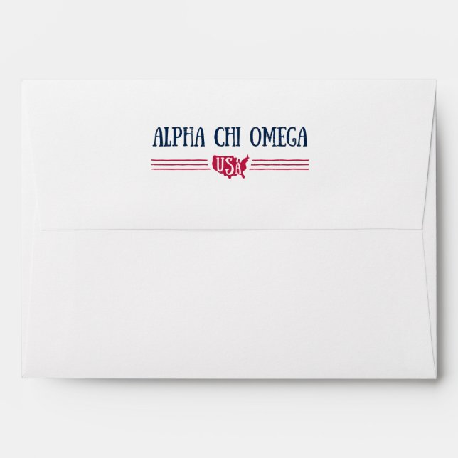 Enveloppe Alpha Chi Omega - États-Unis (Dos (Haut rabat))