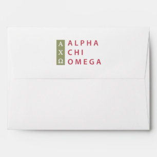 Enveloppe Alpha Chi Omega Logo empilé