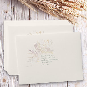 Enveloppe Amande verte Sage Botanique Pré-Adressé RSVP