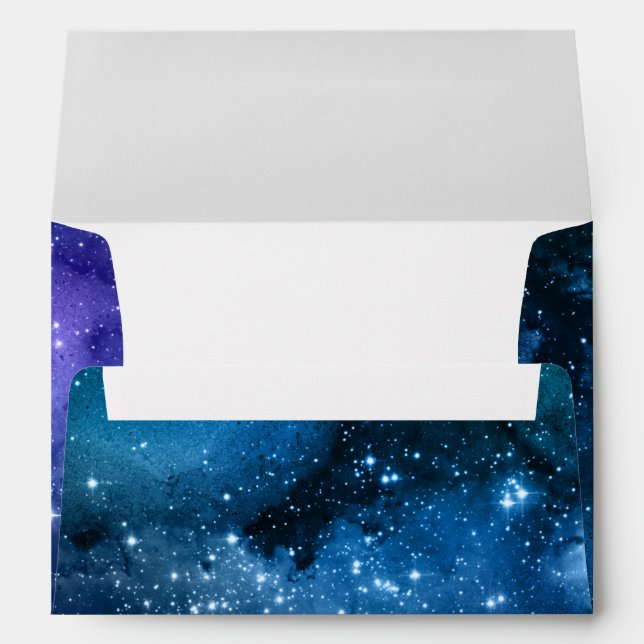 Enveloppe Amateurs de galaxie Starry Space Blue Sky White Sp (Dos (Bas))