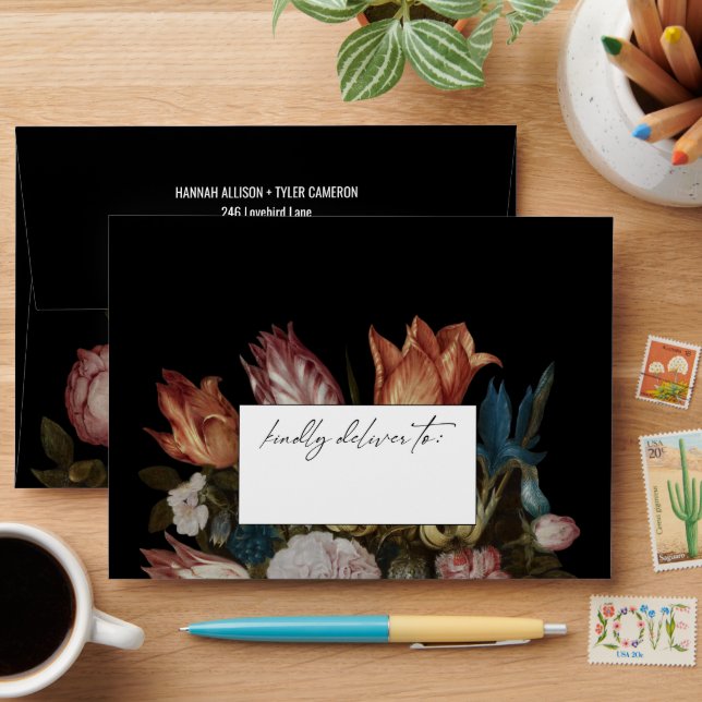Enveloppe Ambrosius Bosschaert Floral Oil Peinture (Desk)
